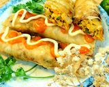 Hình bước làm 5 của món Cơm nguội cuốn