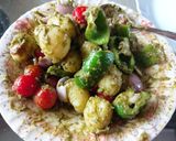 A picture of step 1 of Grilled baby potatoes and tomatoes with green chattny.