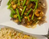 A picture of step 12 of Restaurant style Kung Pao with roasted peanuts.