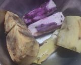 A picture of step 1 of Sweet Potato And Kand Thecha Chaat.