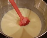 A picture of step 3 of White Chocolate Mousse Cheesecake with a Fudge Brownie Crust.