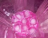 A picture of step 4 of Falsa Slush /Grewia slush💜.