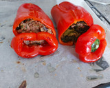 Foto del paso 5 de la receta: Pimientos al horno rellenos de carne, champiñones y verduras