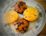 A picture of step 7 of Eggless: Vanilla-Chocolate Chips Muffins.