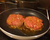 A picture of step 2 of Burger with triple cooked chips.