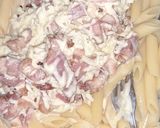 Pas rețetă Penne carbonara la cuptor 3 fotografie