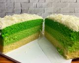 Foto langkah ke 5 dari resep Bolu Lapis Pandan Keju.