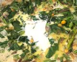A picture of step 2 of Palak rice.