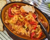 Tojásos lecsó, debreceni kolbásszal (glutén- és tejmentes) recept fázis 6 fotója