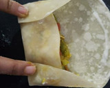 A picture of step 11 of Vegetable Spring Rolls (with homemade wrapper).