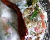 A picture of step 3 of Tarky wala raita.