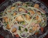 A picture of step 5 of Spicy noodle salad with tikka chunks.
