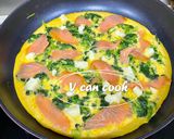 芝士菠菜煙三文魚奄列 Cheesy Spinach smoked salmon omelette的食譜步驟3照片