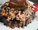 Foto langkah ke 7 dari resep Marmer Cake Nangka siram Saus Coklat.