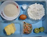 Foto langkah ke 1 dari resep Jeruk Nipis Cookies Pelangi.