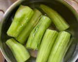 A picture of step 2 of Chichenge Fry or Snake Gourd Stuffed Fry.