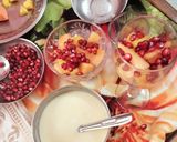 A picture of step 3 of Sabudana fruit dessert.