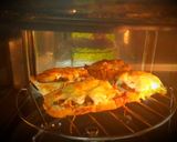 A picture of step 6 of Cheesy masala pav toasty Open pav sandwich.