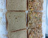 A picture of step 4 of Chicken and veg cheese grilled sandwiches.