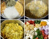 A picture of step 1 of Mix Veg Masala Khichdi.