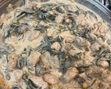 A picture of step 7 of Chiles en Rajas with Cream.