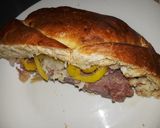 A picture of step 6 of Stuffed corned beef in pretzel bread.