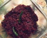 A picture of step 4 of Beet bata/ bengali style mushy beetroot fry.