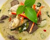 รูปขั้นตอนการทำที่ 3 ของ เขียวหวานไก่ใส่มะเขือ