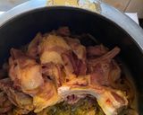 A picture of step 4 of Moong Dal Gosht / Green Moong Dal cooked with Mutton.