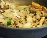 A picture of step 3 of Kohlrabi stir-fried with coconut.