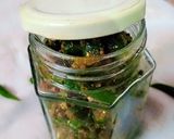 A picture of step 7 of Green Chilli pickle.
