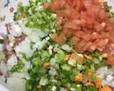A picture of step 1 of Lamb Kofta with Vegetables.
