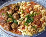Foto del paso 6 de la receta: Albóndigas con salsa de tomate y pasta corta