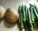Chilli bhindi bateta (ladyfinger and chips) recipe step 1 photo