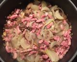 Une image de l'étape 5 de Pâtes Carbonara - Bacon et Champignons.