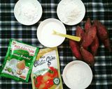 Hình bước làm 1 của món Khoai lang kén!!