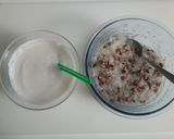 Hình bước làm 4 của món Sweet sticky rice congee with coconut cream. Chè đậu trắng nước dừa nấu bằng lò vi sóng