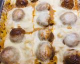 A picture of step 7 of Leftover Swedish Meatball Bake.