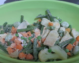 Foto del paso 3 de la receta: Cinta de lomo en airfryer con verduras en microondas