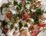 A picture of step 2 of Papad Salad.