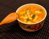 A picture of step 13 of Creamy Pumpkin Soup with Shrimp and Tofu.