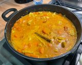 Une image de l'étape 17 de Poulet aux carottes, épices et lait de coco.