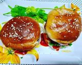 A picture of step 10 of Beetroot burger.