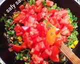 A picture of step 4 of Shakshuka with Eggs and Cheese.