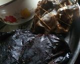 A picture of step 2 of Goat meat banga soup.
