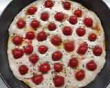 A picture of step 11 of Focaccia with Cherry Tomatoes and Sourdough Starter.