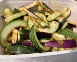 Une image de l'étape 11 de Duo de courgettes et aubergine chinoise aux gingembre et épices.