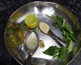 A picture of step 2 of Kala chana masala.