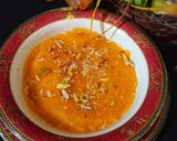 A picture of step 7 of Sooji k halwa.