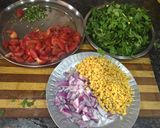 A picture of step 1 of Chana daal palak.
